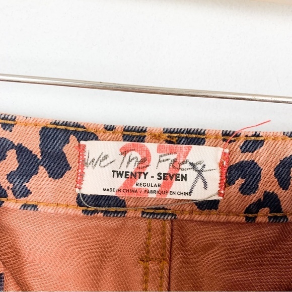 We The Free Animal Print Front Zip Mini Skirt Sz 27 - Picture 4 of 6